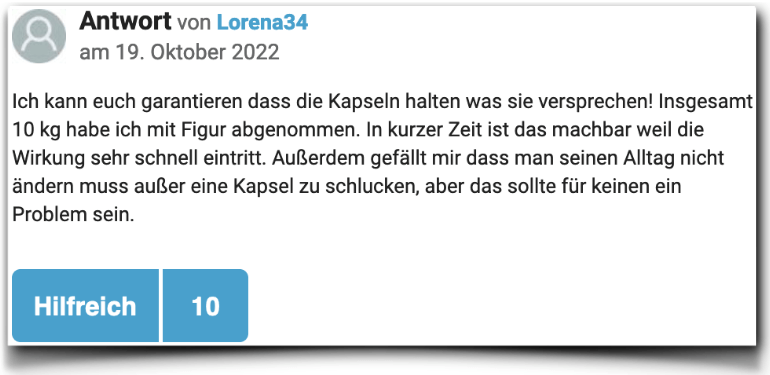 Figur Kapseln Erfahrungen Bewertungen gutefrage