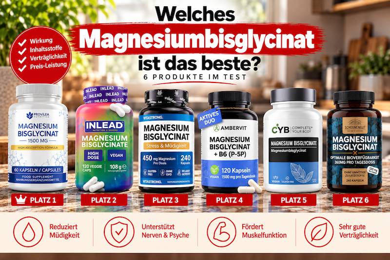 Welches Magnesiumbisglycinat ist das beste Testsiegr Vergleich